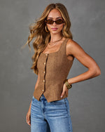 Sunday Novel Tweed Vest Top