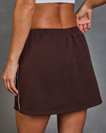 Daily Pace Contrast Stripe Drawstring Mini Sweat Skort