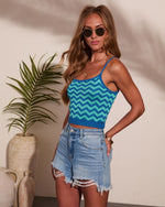 Zaylah Knit Chevron Print Cami