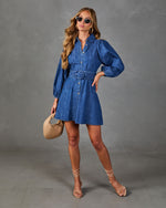 Larisa Belted Denim Mini Dress