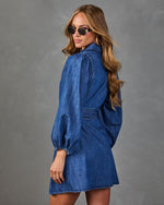 Larisa Belted Denim Mini Dress