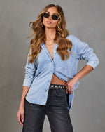 Alvina Collared Chambray Shirt