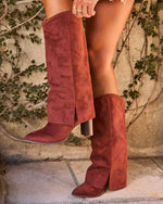 Sierrah Foldover Faux Suede Boots