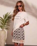 Champagne and French Fries Cotton Graphic Short Sleeve Tee