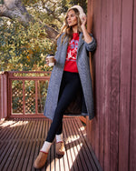 Sleigh Path Herringbone Duster Coat