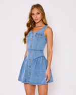 Laureline Belted Denim Mini Dress