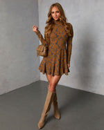 Maple Mood Mock Neck Mini Dress