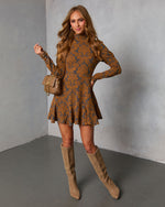 Maple Mood Mock Neck Mini Dress