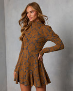 Maple Mood Mock Neck Mini Dress