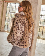 Maggie Faux Fur Leopard Print Jacket