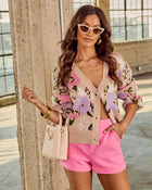 Daylight Elegance Abstract Knit Cardigan