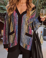 Winter Trinket Knit Multi Color Cardigan
