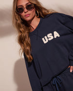 American Belle Relaxed USA Embroidered Top