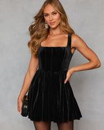 Black % Moonlit Manor Velvet Dress Mini Dress-2