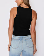Black % Jocey Ribbed Tank-4