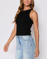 Black % Jocey Ribbed Tank-3