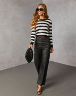 Milara Striped Tonal Sequin Top