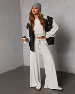 Grey % Off Hours Fleece Baggy Sweatshirt-6