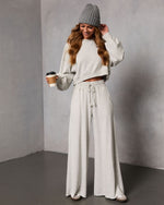 Grey % Off Hours Fleece Baggy Sweatshirt-2