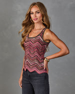 Simply Gather Chevron Knit Tank Top