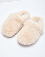 Natural % Snowfall Secrets Faux Fur Mules-2
