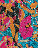 Tropical Nights Floral Sequin Embellished Shorts