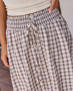 Almost Noon Plaid Midi Skirt