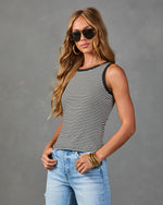 Weekend League Striped Tank Top