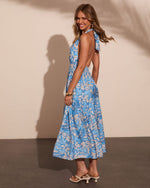 Sunset Society Tropical Print Halter Neck Maxi Dress