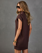 Wynter Waffle Knit Mock Neck Sweater Dress