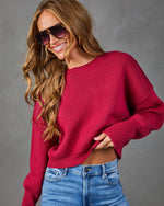Elouise Cropped Crewneck Sweater