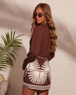Crush Hour Abstract Waist Tie Romper