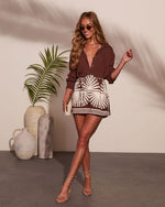 Crush Hour Abstract Waist Tie Romper