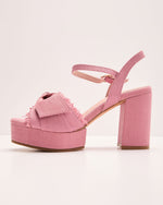 Ariane Frayed Trim Platform Heels