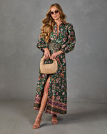 Quiet Meadow Belted Floral Maxi Dress