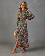 Quiet Meadow Belted Floral Maxi Dress