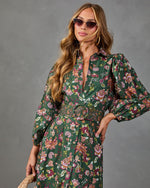 Quiet Meadow Belted Floral Maxi Dress