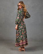 Quiet Meadow Belted Floral Maxi Dress