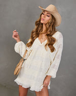 Afternoon Haze Ruffle Trim Mini Dress