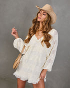 Afternoon Haze Ruffle Trim Mini Dress