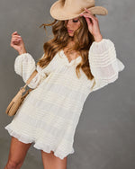 Afternoon Haze Ruffle Trim Mini Dress