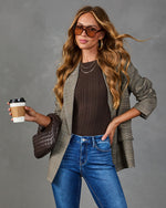 Elenora Plaid Double Breasted Blazer