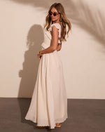 Resort Romance Ruffle Trim Maxi Dress