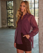 Refined Edge Chiffon Button Down Top