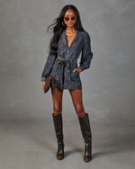 Genesis Chambray Waist Tie Romper