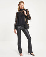 Black % Down Memory Lane Lace Contrast Top-5