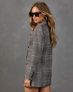 Goal Chaser Pocketed Plaid Blazer