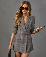Goal Chaser Pocketed Plaid Blazer