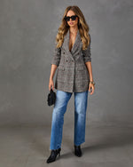 Goal Chaser Pocketed Plaid Blazer