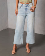 Light Wash % San Gabriel Super Stretch High Rise Wide Leg Jeans-5